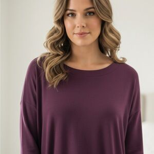 Banana Republic Rich Purple Long Sleeve Top